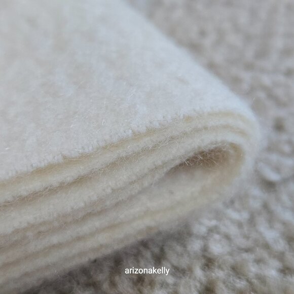 NWOT Nordstrom Cashmere Ivory Woven Fringe Scarf - Picture 13 of 13